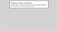 Desktop Screenshot of foundersandcoders.org
